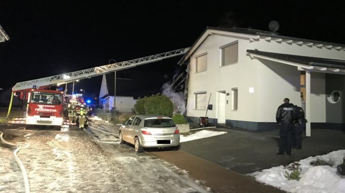 22. Januar 2024 - Brand Nebengebäude, Katzweiler Langer Boden
