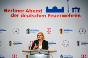 Berliner Abend der deutschen Feuerwehren 2024, Bundesinnenministerin Nancy Faeser, Bild: Kathrin Neuhauser
