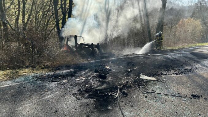 4. März 2025 - Traktorbrand, K32 Niederkirchen-Heimkirchen - Kreuzhof