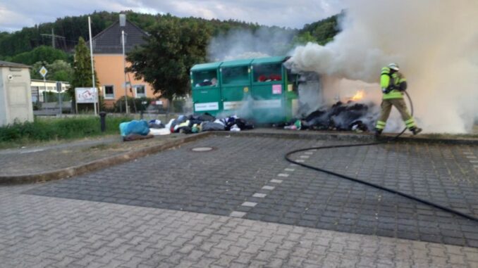 20. Mai 2025 - Brand Altkleidercontainer, Otterbach Lauterstraße