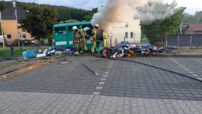 20. Mai 2025 - Brand Altkleidercontainer, Otterbach Lauterstraße