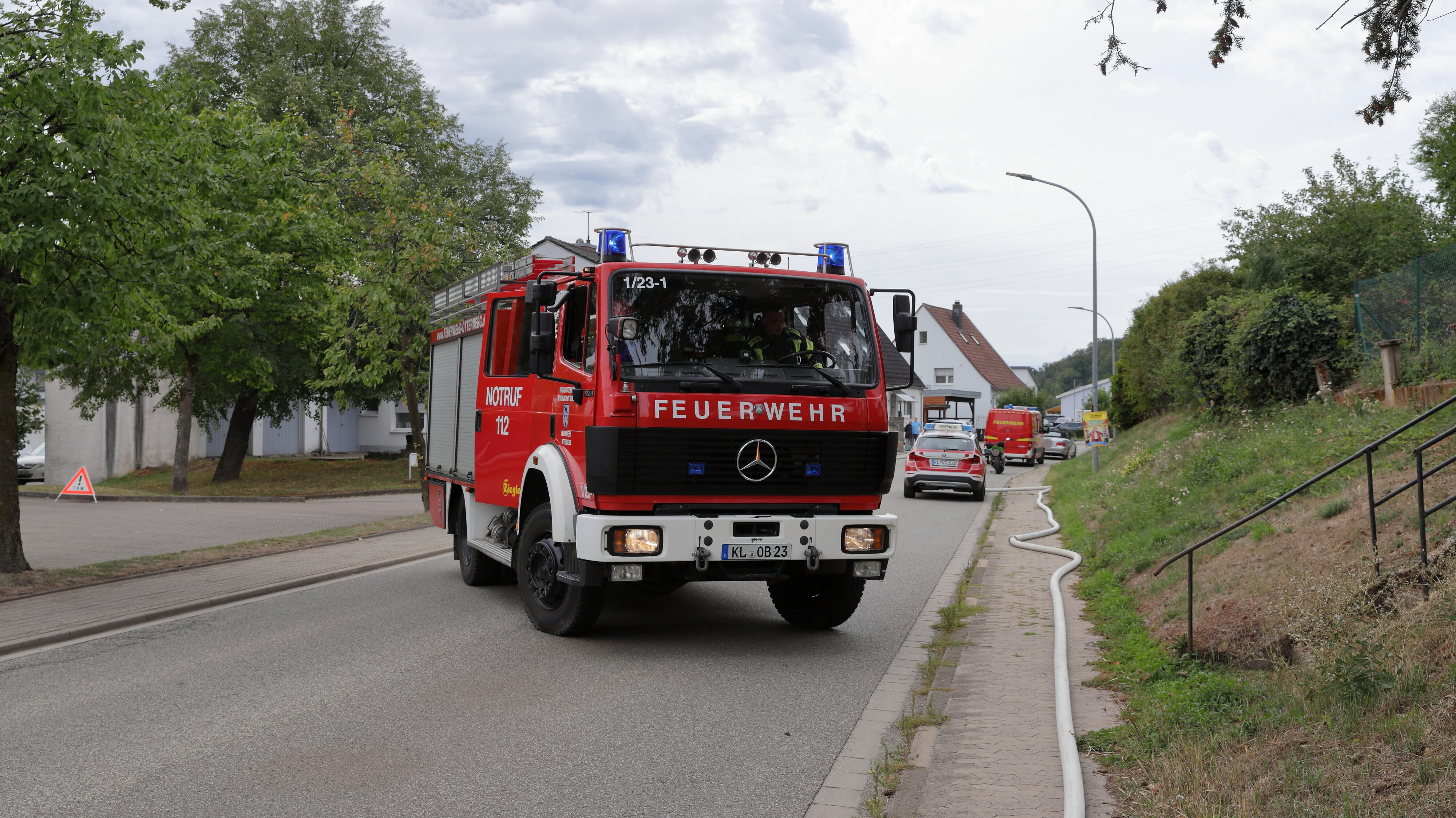 Jugendfeuerwehr Otterberg, Vorführung Löschangriff, Bild: Harald Laier / Feuerwehr